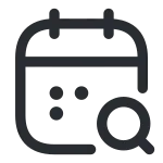 Calendar Search SVG Icon